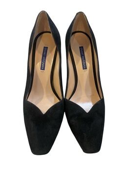 Stuart Weitzman Black Suede Pointed-Toe Pumps Size 9